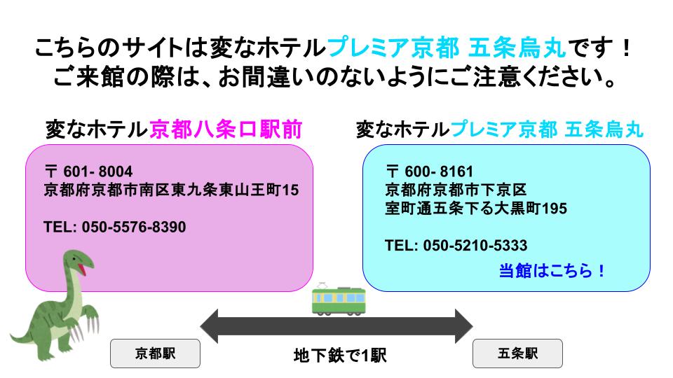 「変なホテル京都 八条口駅前」との誤来館・誤予約にご注意ください